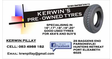 Kerwin's Pre-Owned Tyres Logo